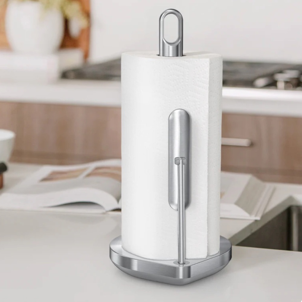 Stainless Steel Paper Towel Holder - Silver
